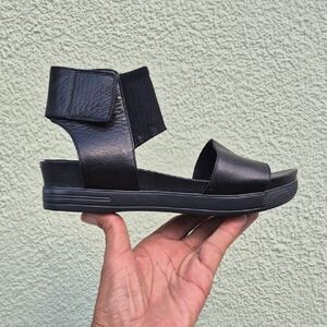 Eileen Fisher Ladies Spree Black Sport Luxury Leather Sandals